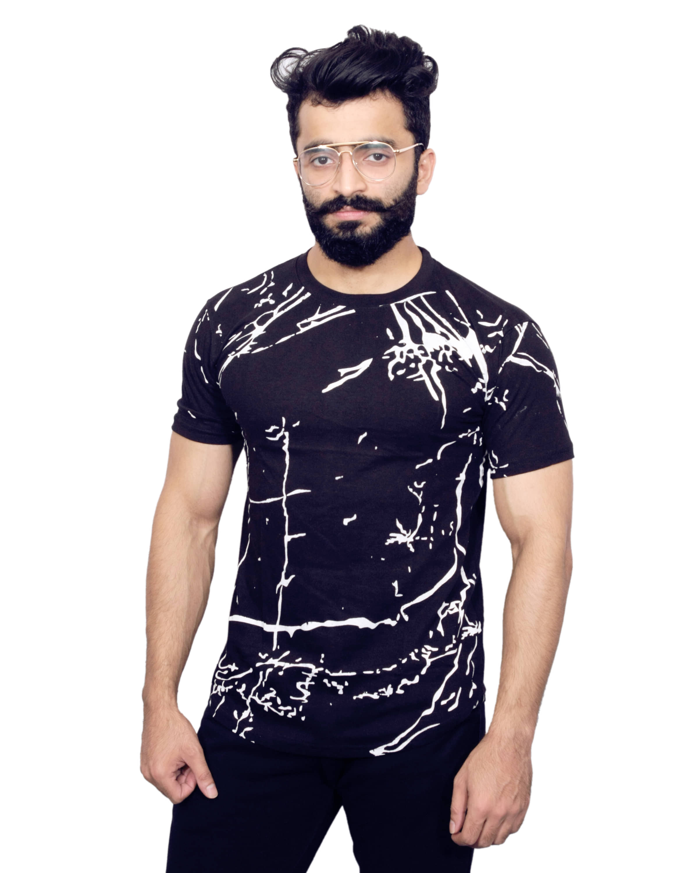 Nityanand Enterprises White Cotton Blend T-Shirt