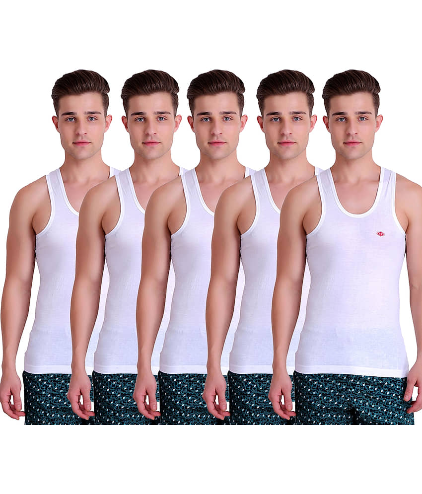 TT Pack of 5 Cotton Sleeveless Vest For Men ( White ) - Nightwear & Loungewear | Buy online on ZillyBuy