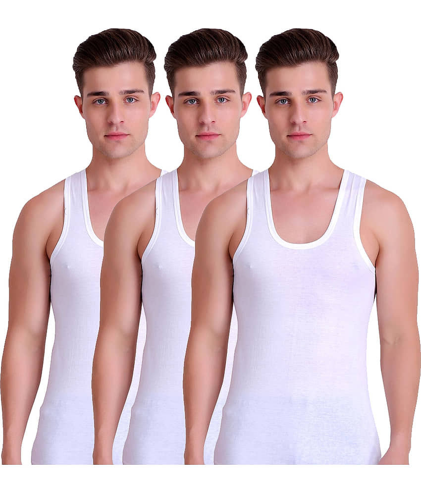 TT Pack of 3 Cotton Sleeveless Vest For Men ( White ) - Nightwear & Loungewear | Buy online on ZillyBuy