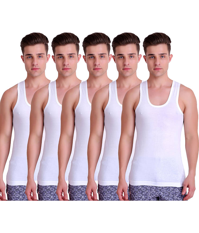 TT Pack of 5 Cotton Sleeveless Vest For Men ( White ) - Nightwear & Loungewear | Buy online on ZillyBuy