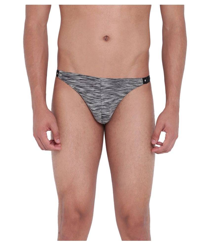 La Intimo Pack of 1 Polyester Thongs For Men's ( Light Grey ) La Intimo Pack of 1 Polyester Thongs For Men's ( Light Grey )