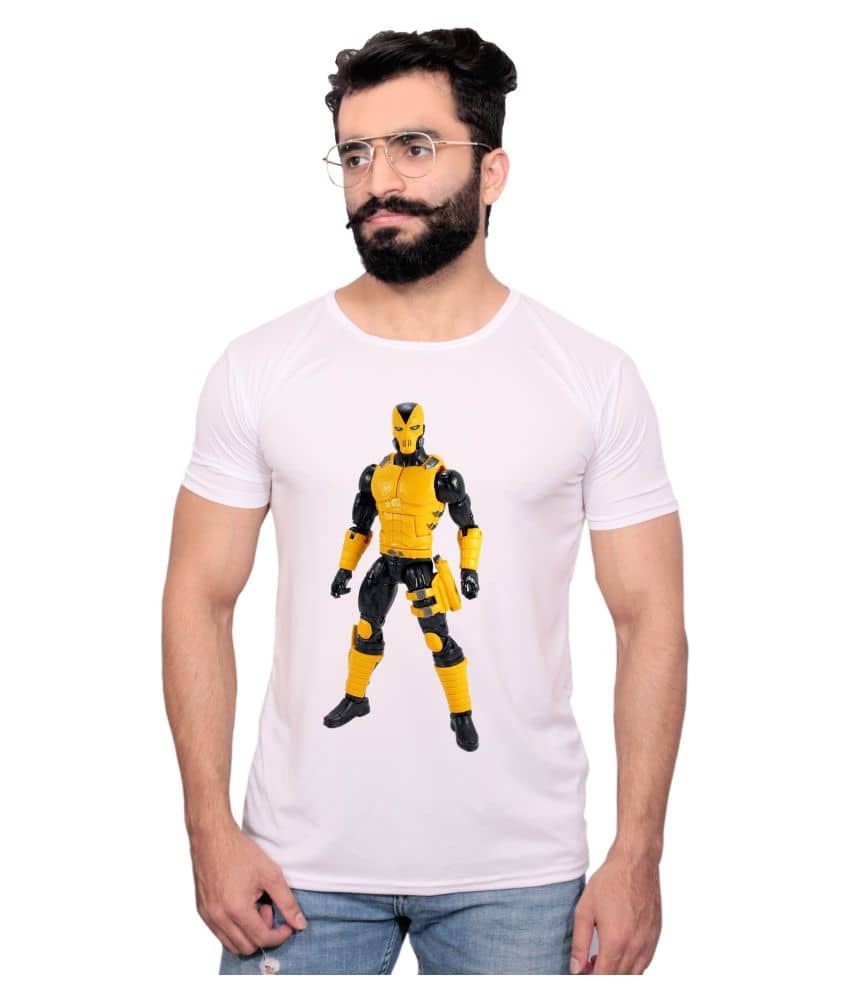 Nityanand Enterprises White Cotton Blend T-Shirt