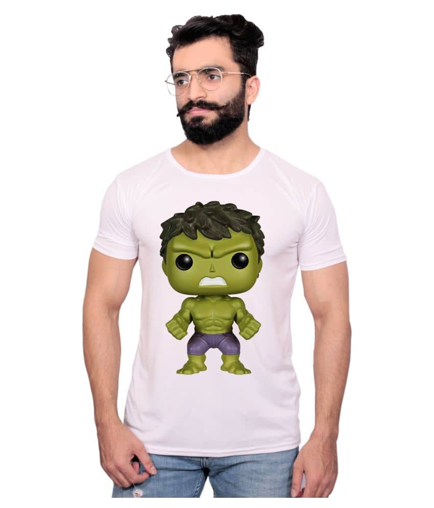Nityanand Enterprises White Cotton Blend T-Shirt