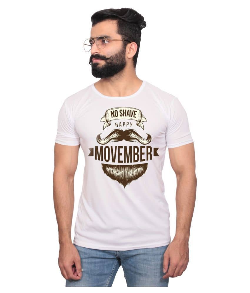 Nityanand Enterprises White Cotton Blend T-Shirt