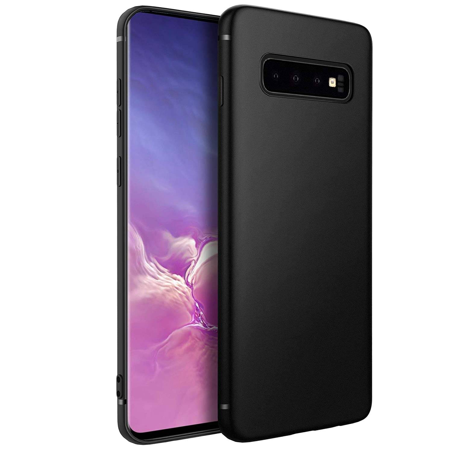 Samsung Galaxy S10 Plus Plain Cases BEING STYLISH - Black Samsung Galaxy S10 Plus Plain Cases BEING STYLISH - Black