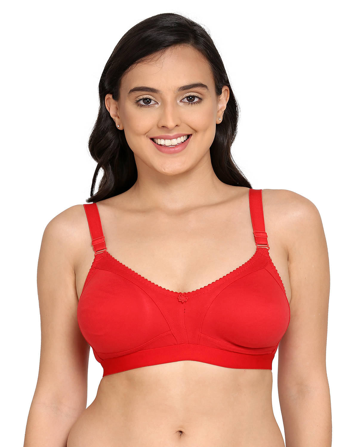 Elina Cotton Non Padded Women's T-Shirt Bra ( Red ) Elina Cotton Non Padded Women's T-Shirt Bra ( Red )