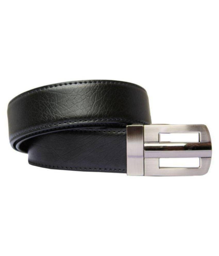     			Runsi Black Faux Leather Casual Belt