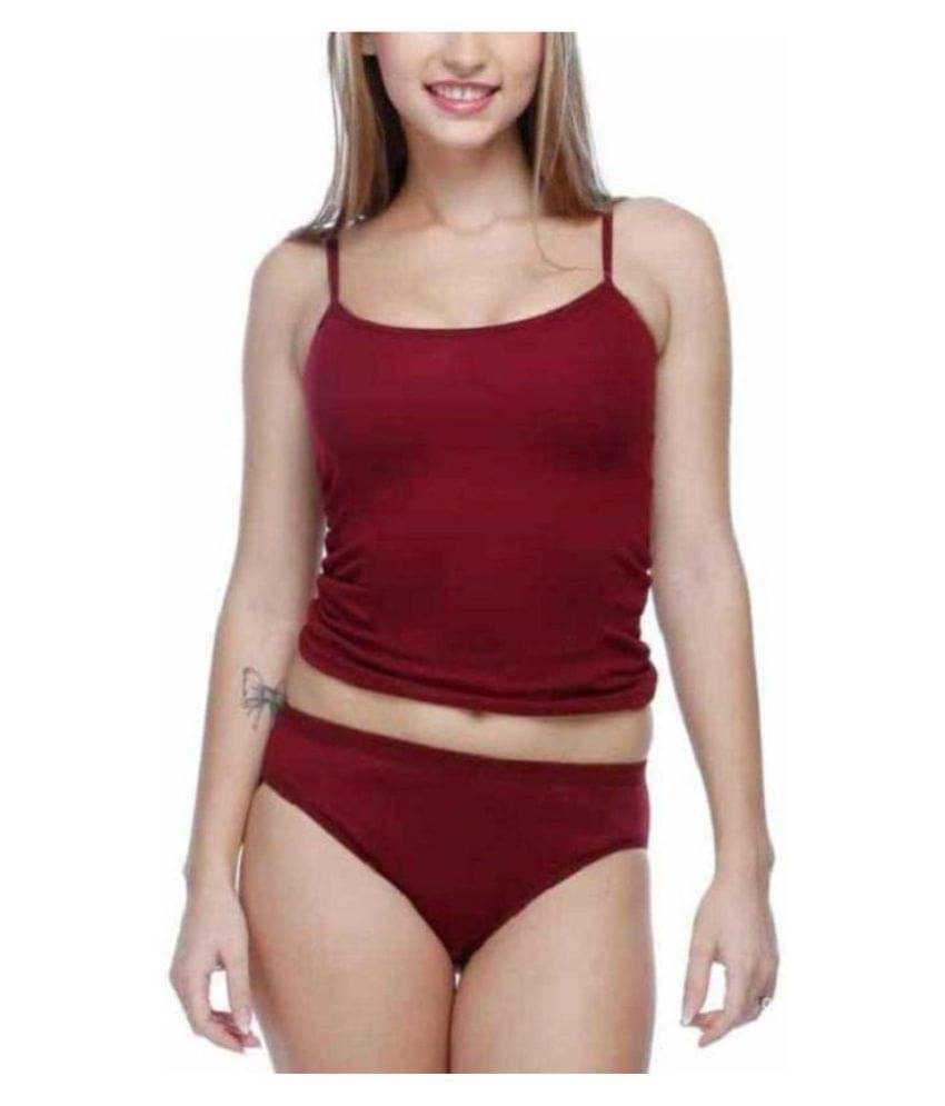 Skandas Trendz Cotton Camisoles - Maroon Skandas Trendz Cotton Camisoles - Maroon
