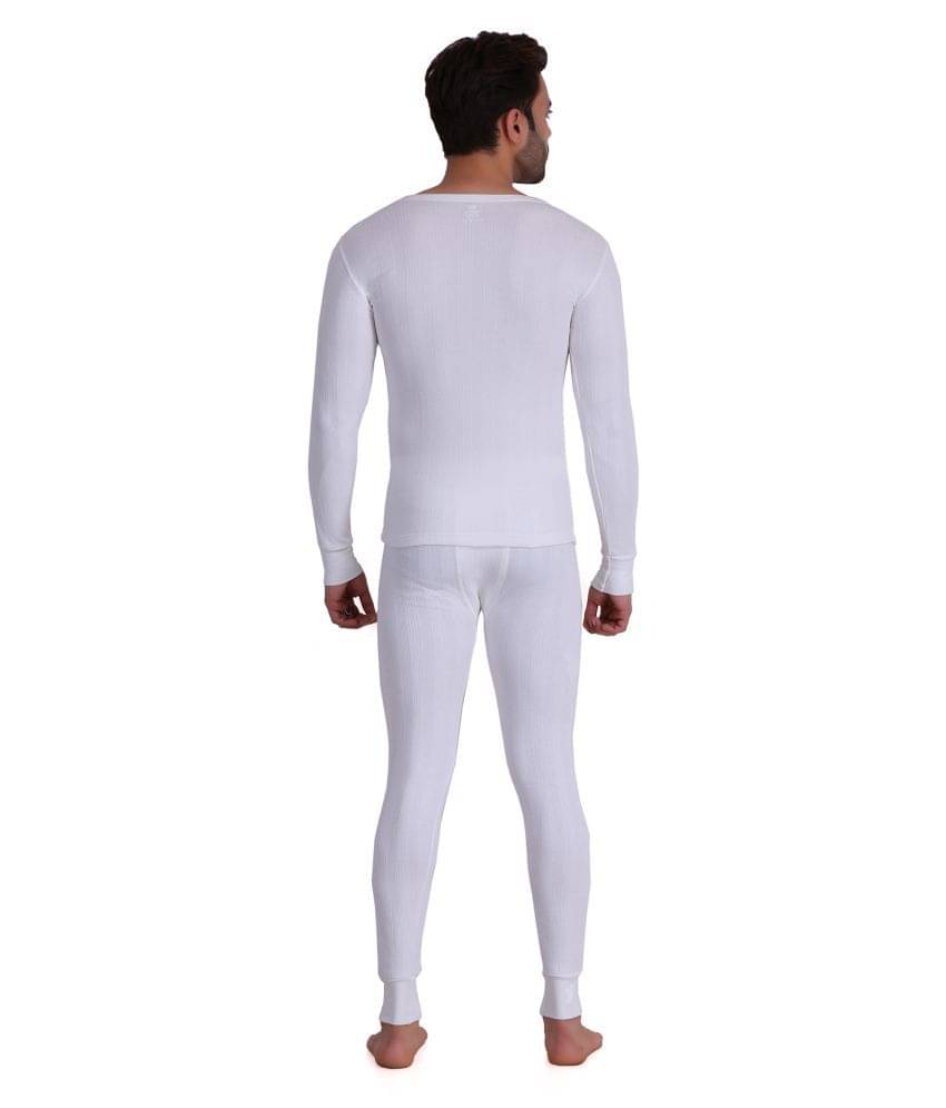 TT Pack of 1 Cotton Blend Thermal Sets For Men's ( White ) TT Pack of 1 Cotton Blend Thermal Sets For Men's ( White )