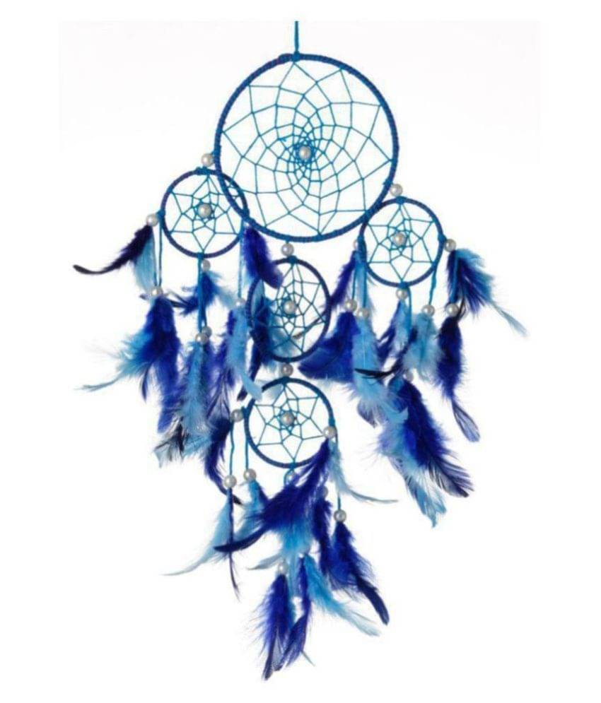     			jsk collection Feather Blue Dream Catcher - Pack of 1 ( X cms )