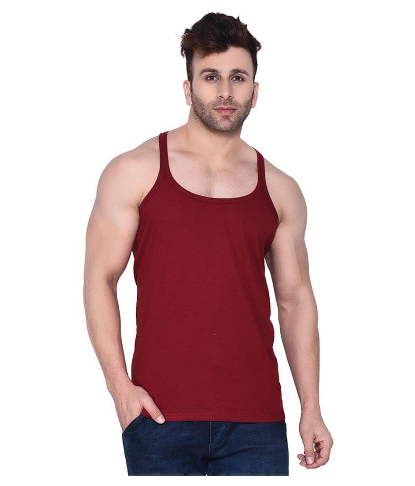 Tfurnish Maroon Sleeveless Vests Single Tfurnish Maroon Sleeveless Vests Single