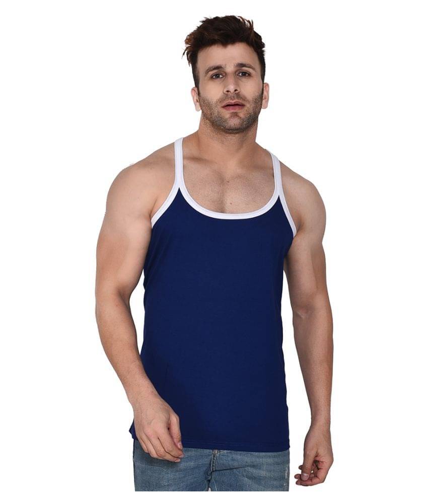 Tfurnish Blue Sleeveless Vests Single Tfurnish Blue Sleeveless Vests Single