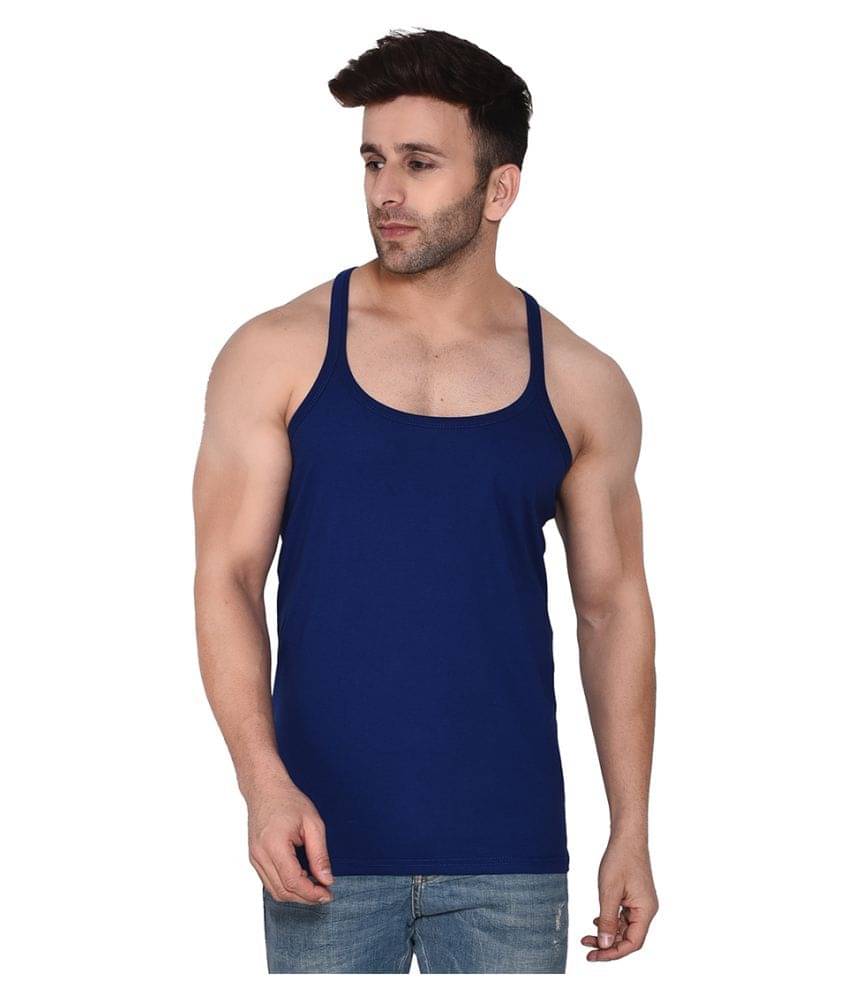 Tfurnish Blue Sleeveless Vests Single Tfurnish Blue Sleeveless Vests Single