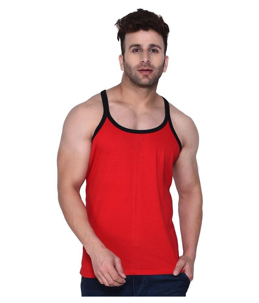 Tfurnish Red Sleeveless Vests Single Tfurnish Red Sleeveless Vests Single