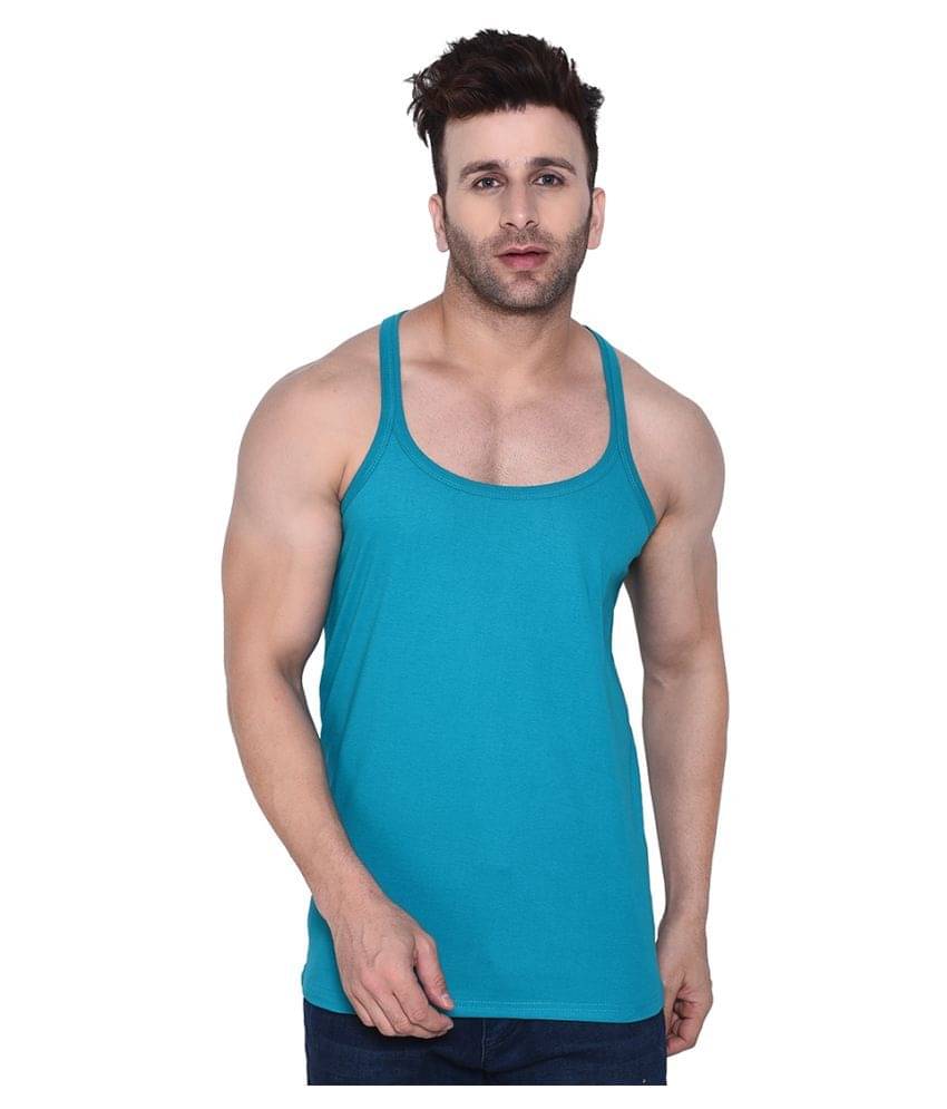 Tfurnish Turquoise Sleeveless Vests Single     			Tfurnish Turquoise Sleeveless Vests Single
