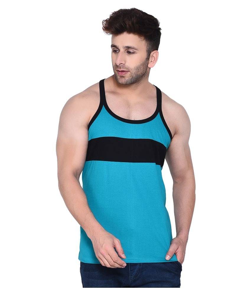 Tfurnish Turquoise Sleeveless Vests Single     			Tfurnish Turquoise Sleeveless Vests Single
