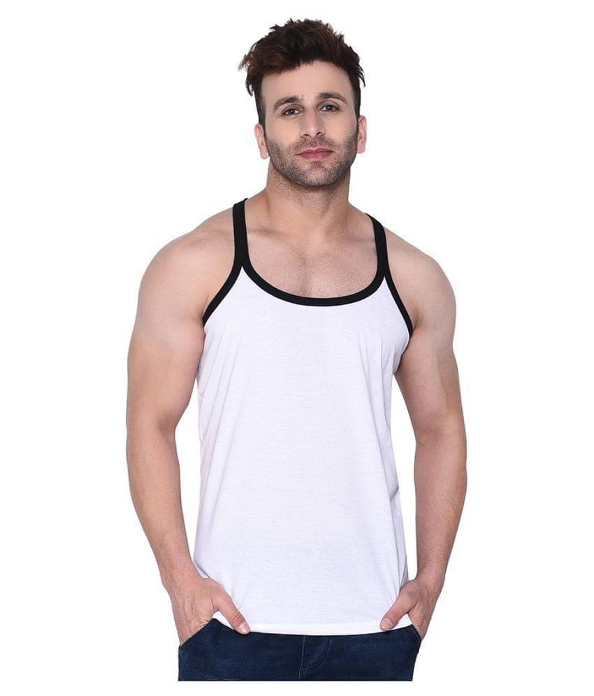 Tfurnish White Sleeveless Vests Single Tfurnish White Sleeveless Vests Single