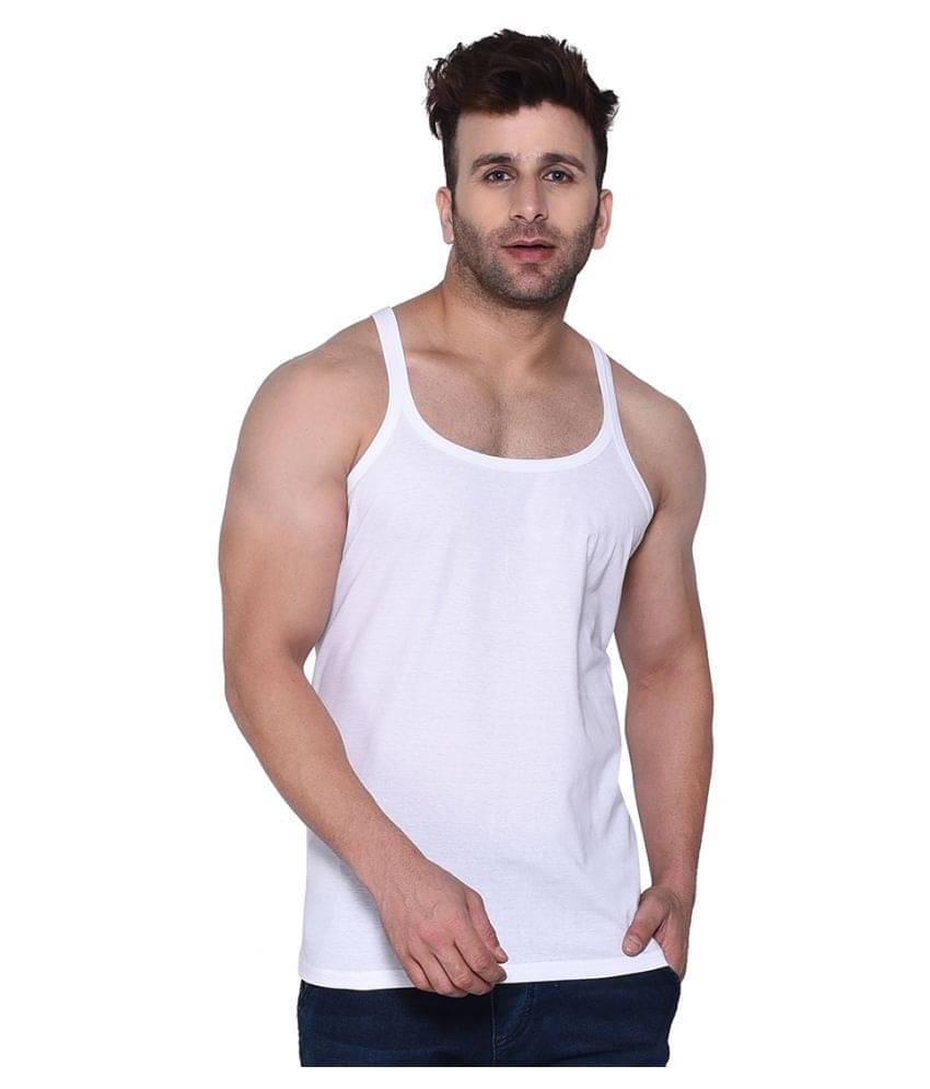 Tfurnish White Sleeveless Vests Single Tfurnish White Sleeveless Vests Single