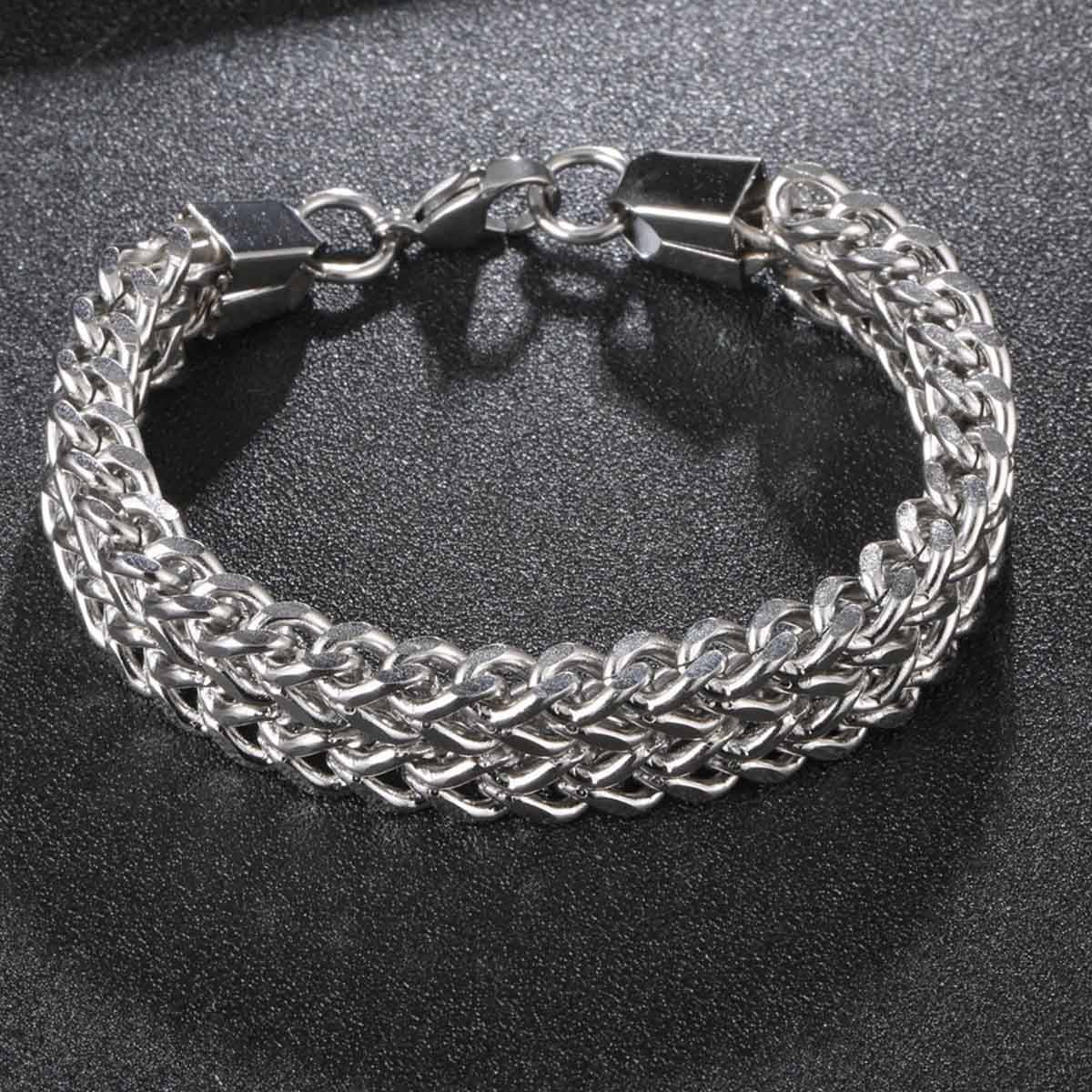 The Jewelbox Silver Stainless Steel Bracelets The Jewelbox Silver Stainless Steel Bracelets