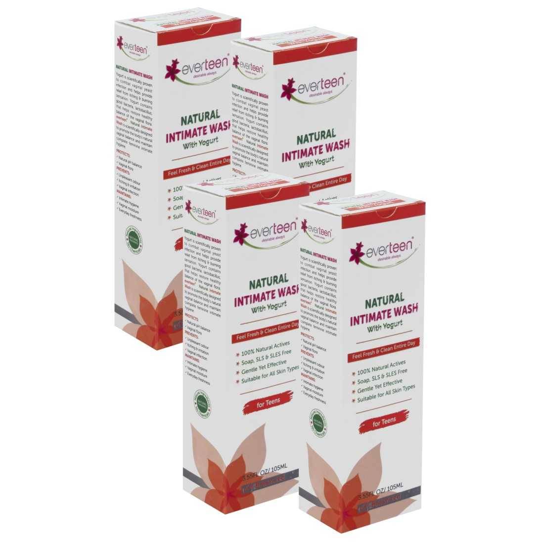     			Everteen Yogurt Natural Intimate Wash - 105 ml Pack of 4