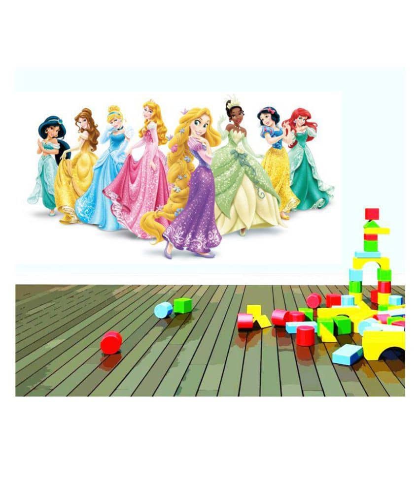 Wall Barbie Doll Cartoon Characters Sticker ( 50 x 90 cms )