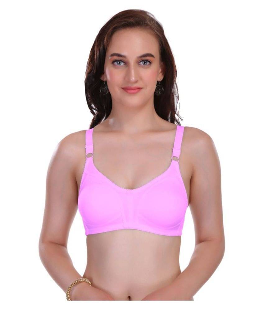     			Eve's Beauty Poly Cotton Seamless Bra - Pink