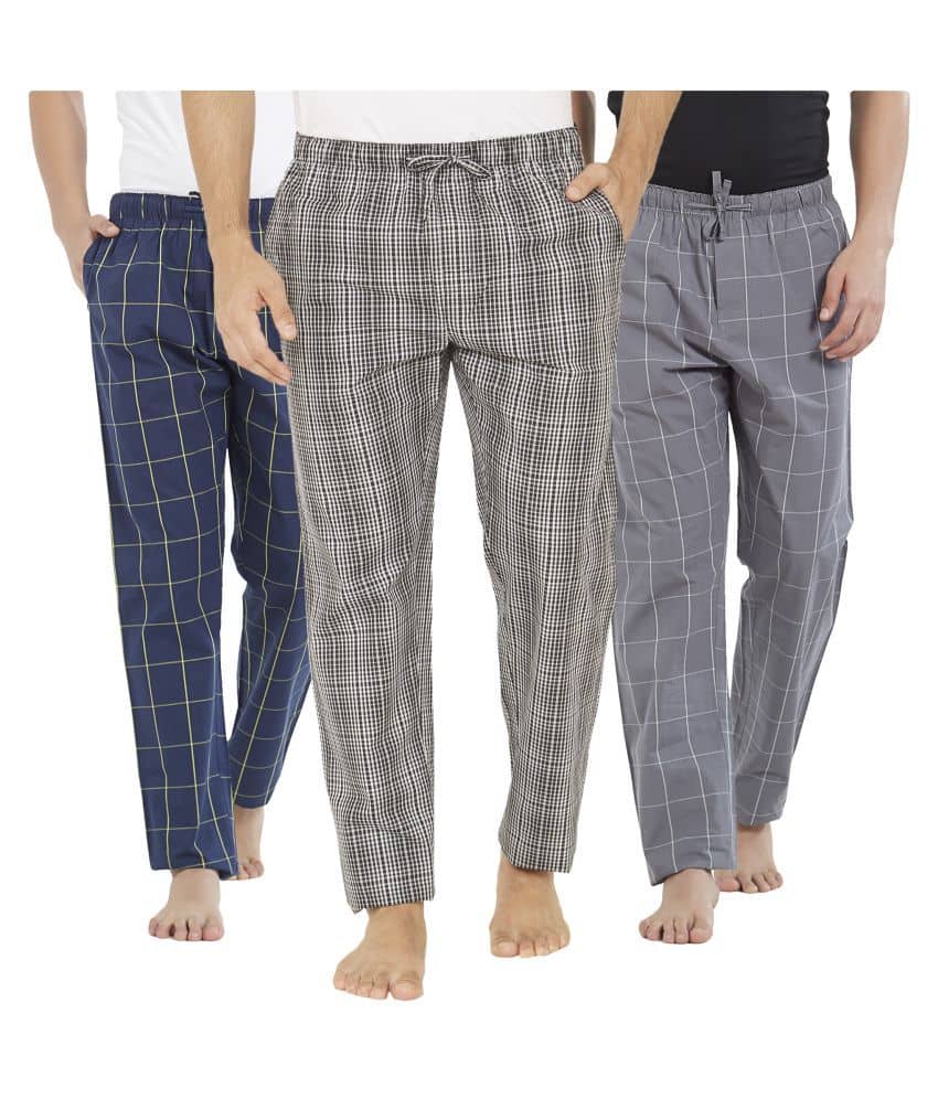 XYXX Pack of 3 Pyjama For Men's ( Multi )