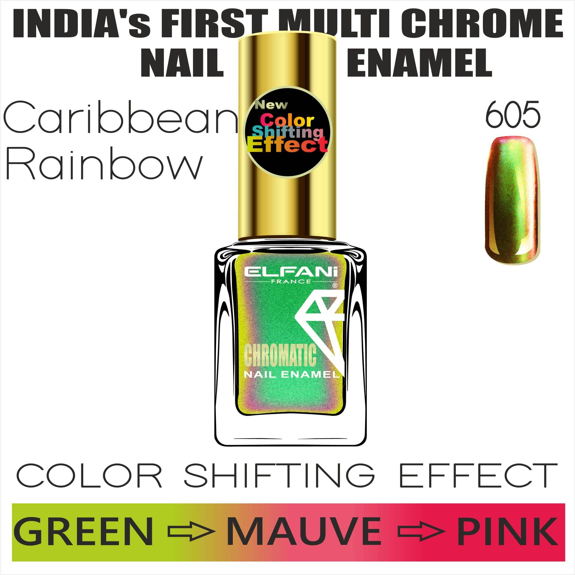     			Elfani Nail Polish Multi Chrome 9 mL