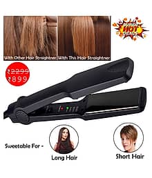 GLOBAL ART Professional Ceramic Hair Straightener ( Flat Hair Iron 45W )