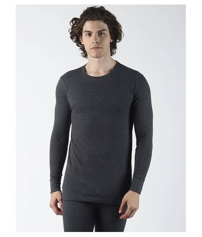 Force NXT Pack of 1 Cotton Blend Thermal Tops For Men's ( Grey )