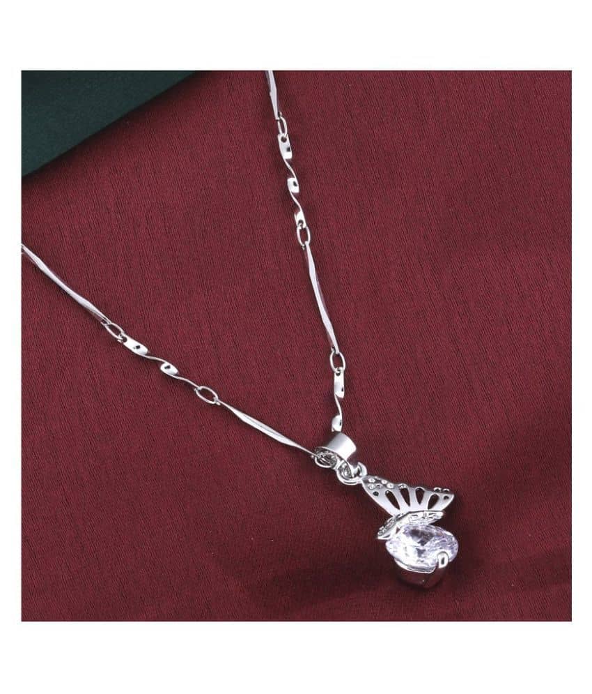 Silver Shine Silver Plated Chain ( Set of 1 )