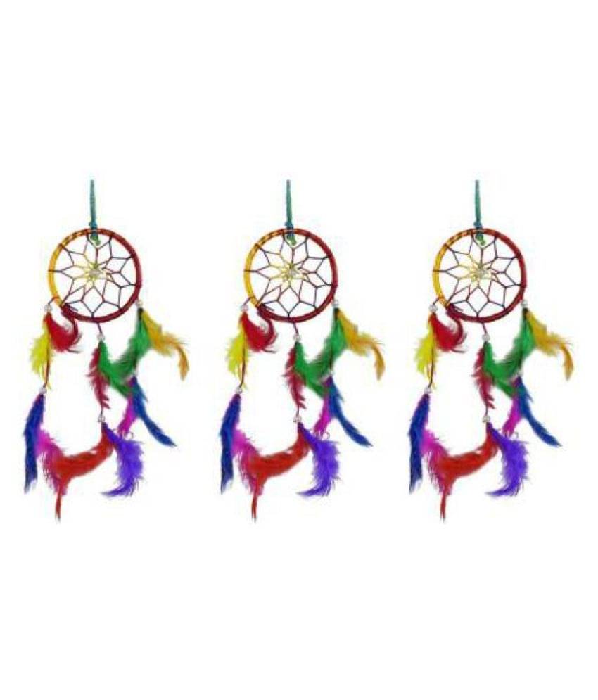 new lucky Feather Multicolor Dream Catcher - Pack of 3 new lucky Feather Multicolor Dream Catcher - Pack of 3