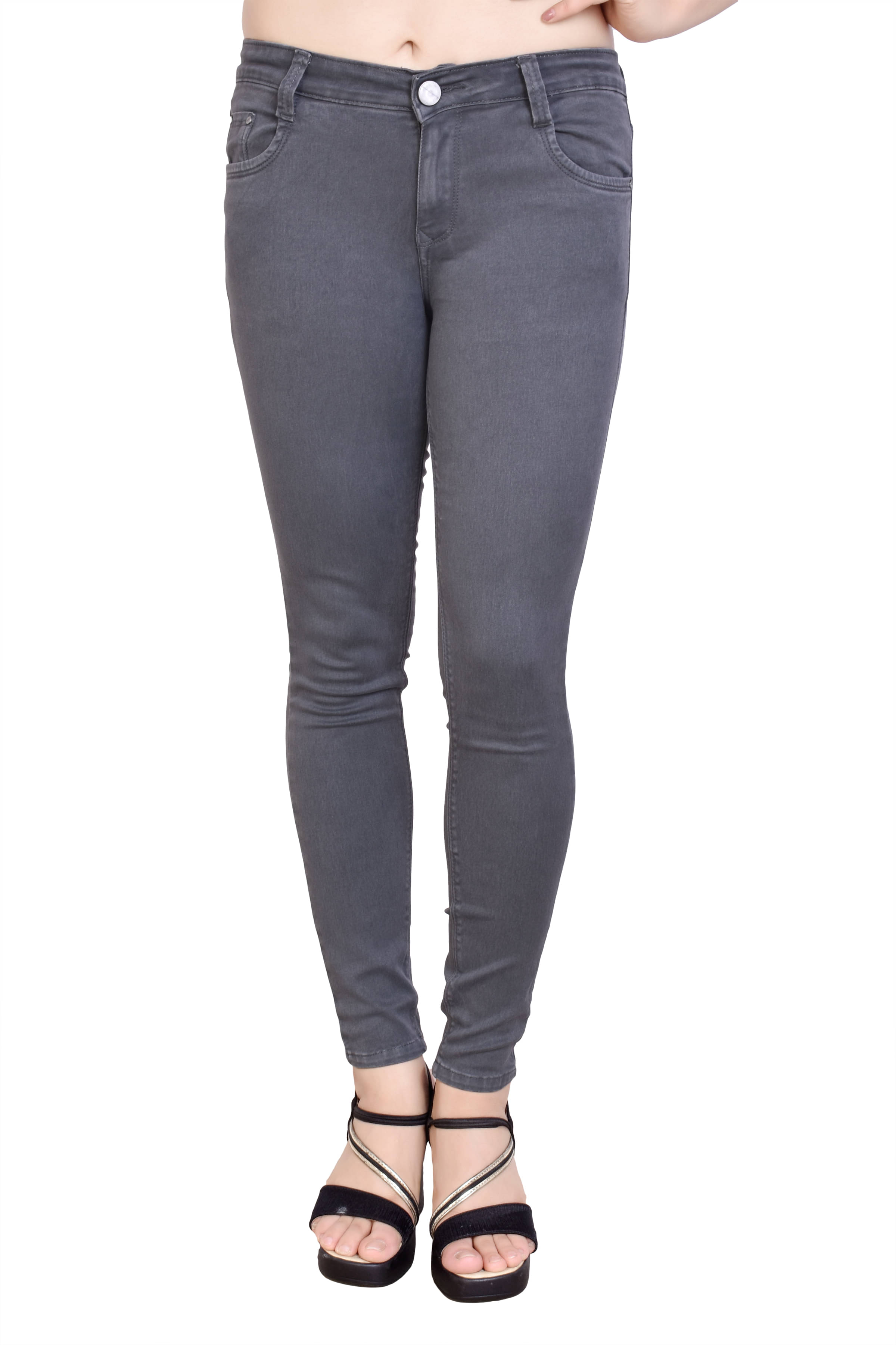     			Allbeli Denim Jeans - Grey