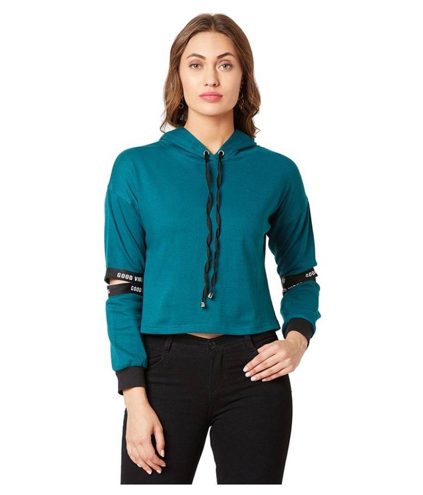     			Miss Chase Cotton Blue Hooded Sweatshirt