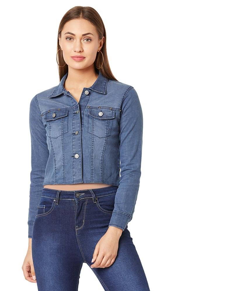     			Miss Chase Cotton Navy Jackets