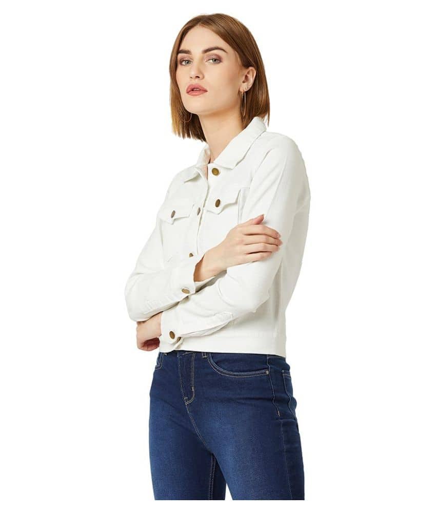 Miss Chase Cotton White Jackets - Jackets & Coats | Buy online on ZillyBuy