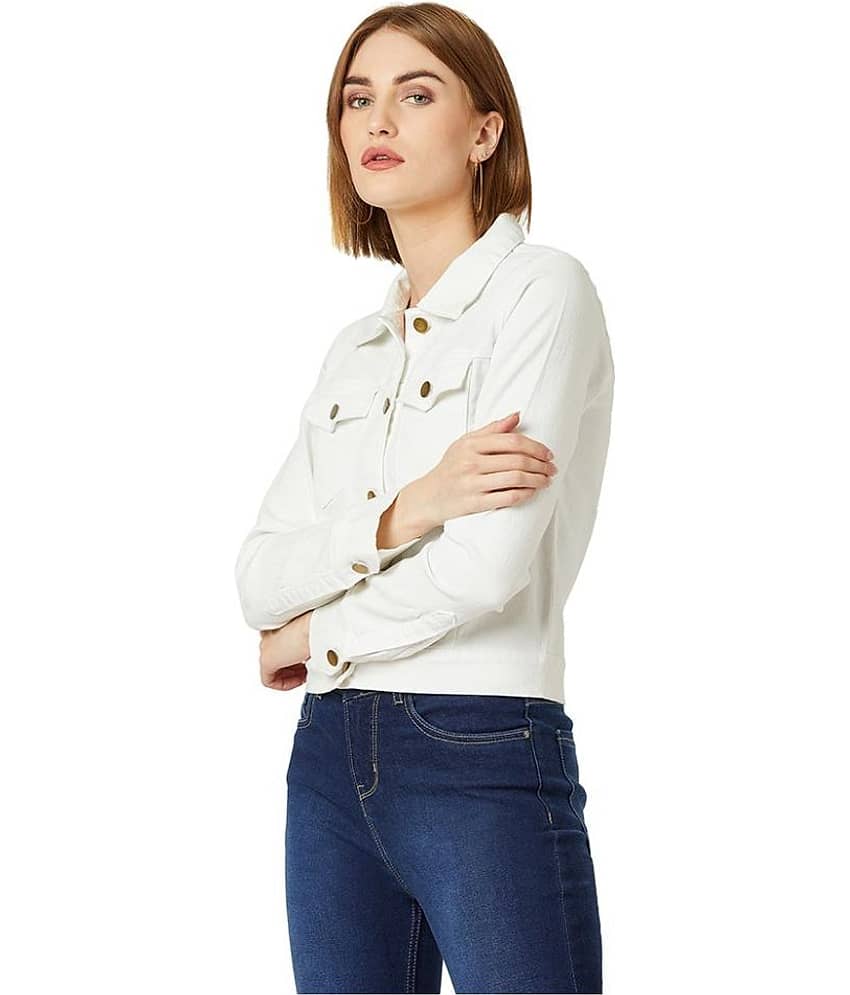 Miss Chase Cotton White Jackets - Jackets & Coats | Buy online on ZillyBuy