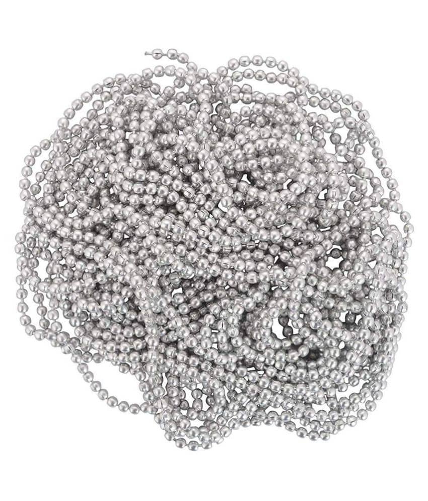 Vardhman Jewellery Making Ball/Stone Chain Wholesale Pack 25 MTS,Color Silver,Size 1.5 mm,Decorating & Craft Work. - Stationery | Buy online on ZillyBuy