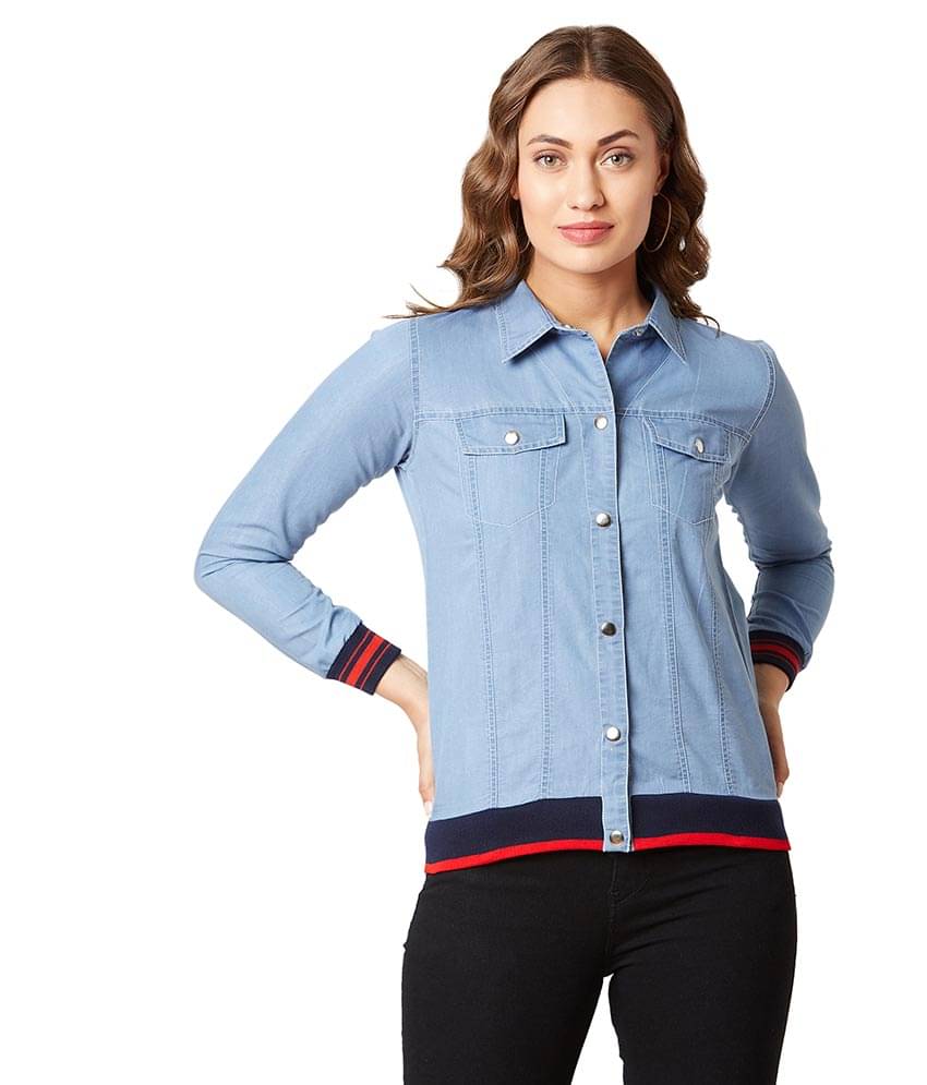     			Miss Chase Denim Blue Jackets