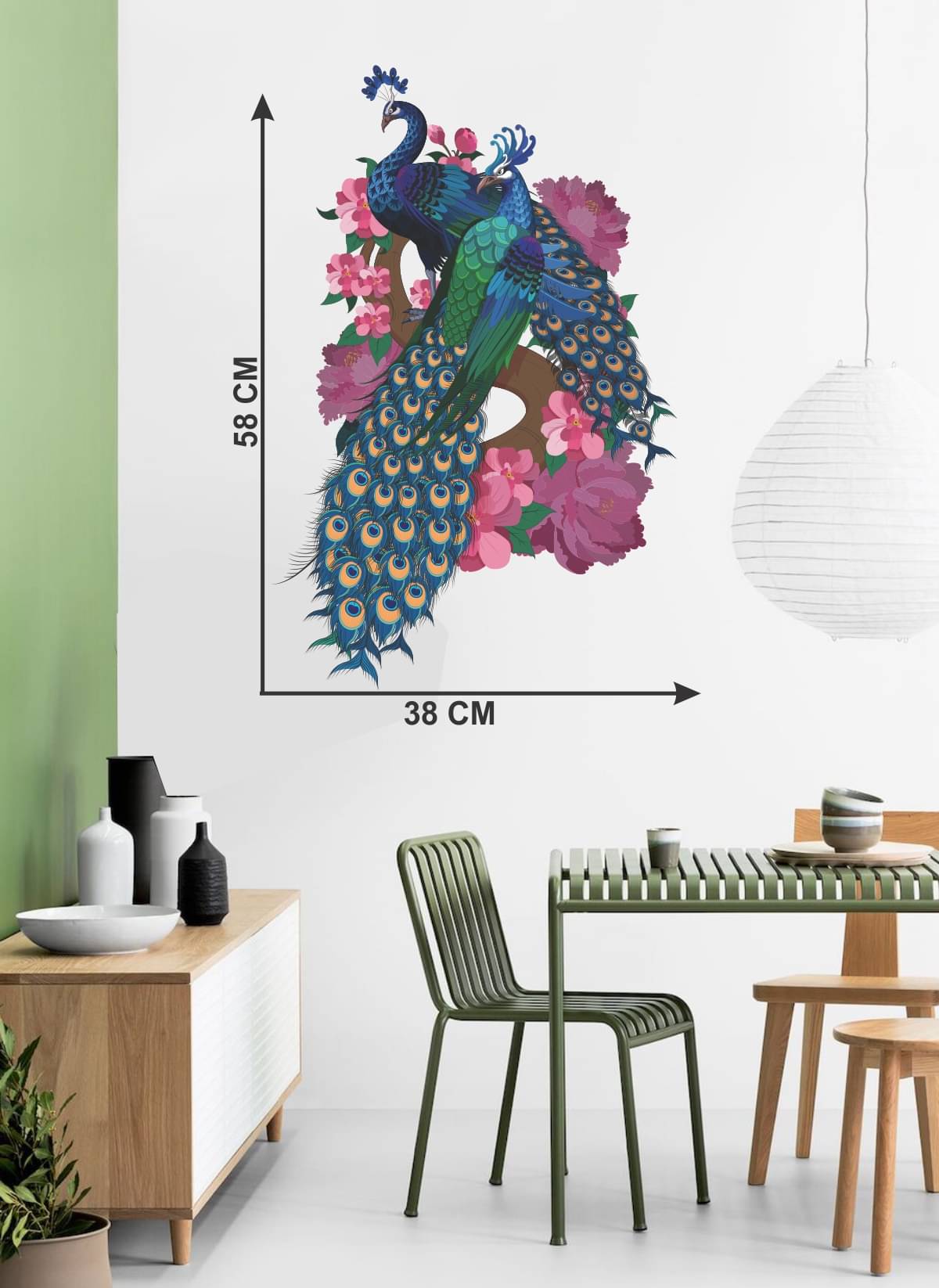     			Sticker Studio Peacock Wall Sticker Sticker ( 38 x 58 cms )