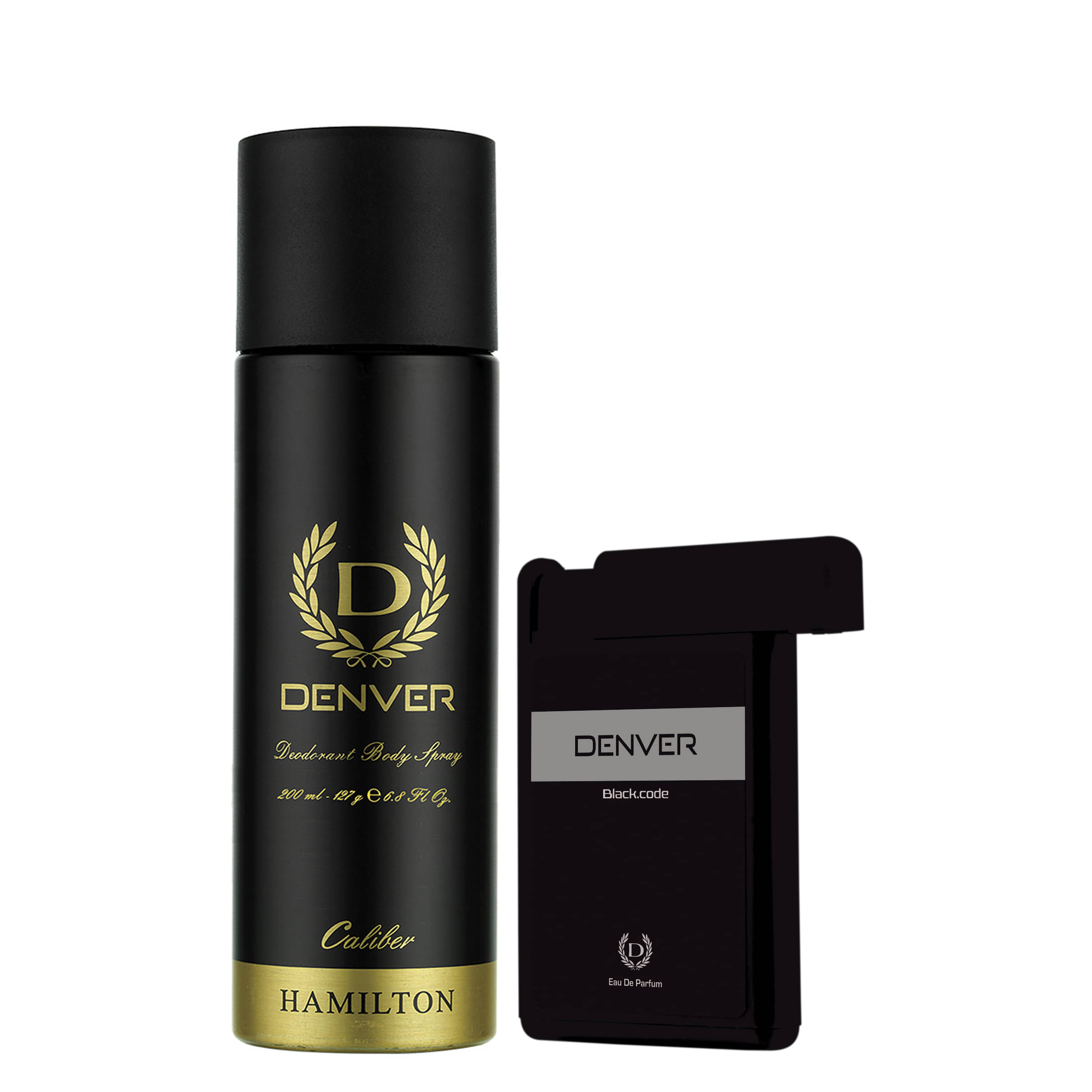     			Denver Caliber Deo 200Ml & Black Code Pocket Perfume 18Ml (Pack Of 2)