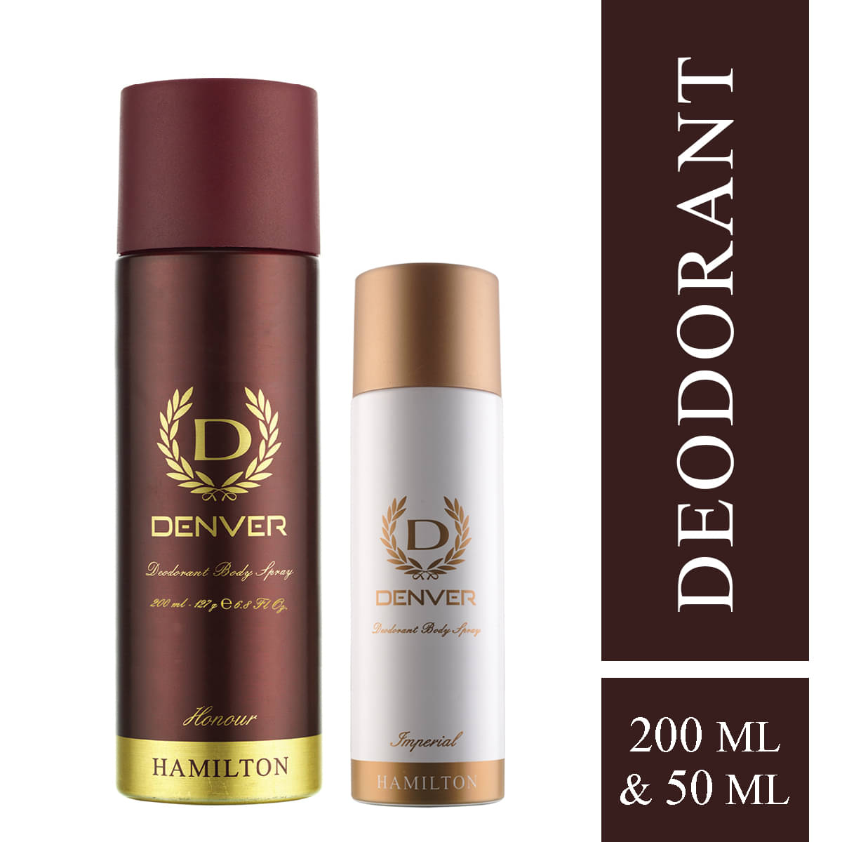     			Denver Honour Deo - 200ML & Imperial Nano Deo - 50ML for Men (Combo Pack of 2)