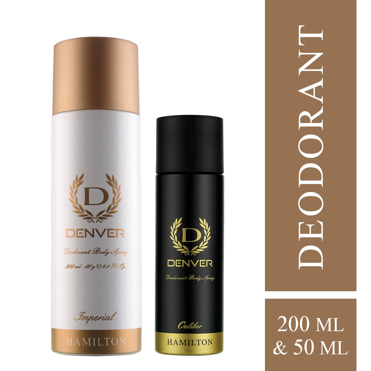     			Denver Imperial Deo - 200ML & Caliber Nano - 50ML for Men (Combo Pack of 2)
