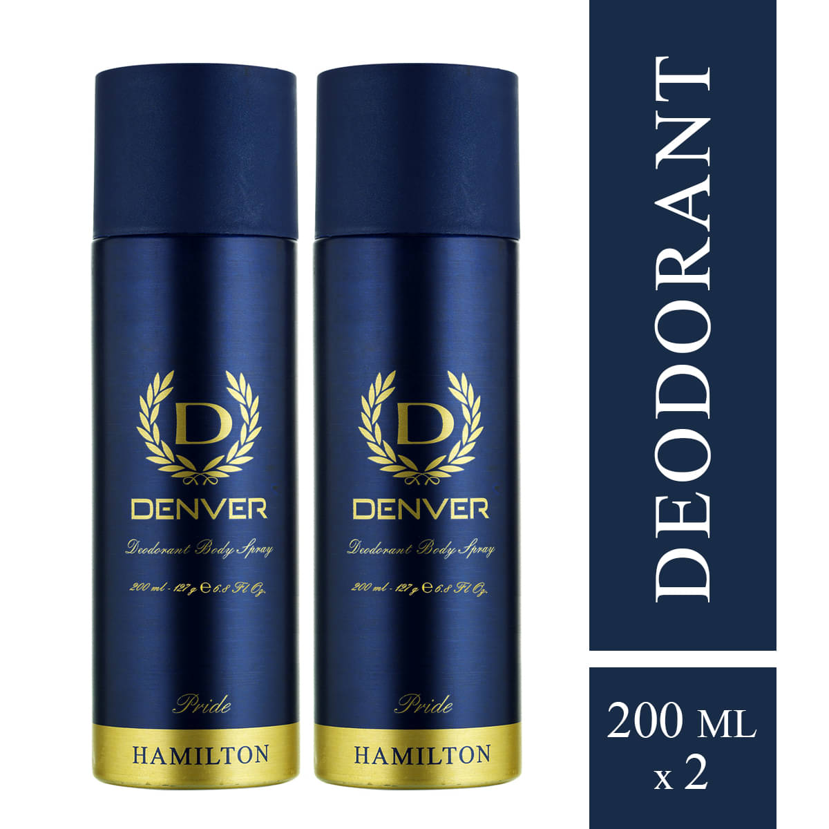     			DENVER Pride Deo Long Lasting (200ml x 2) Deodorant Spray - For Men 400 ml, (Pack of 2)