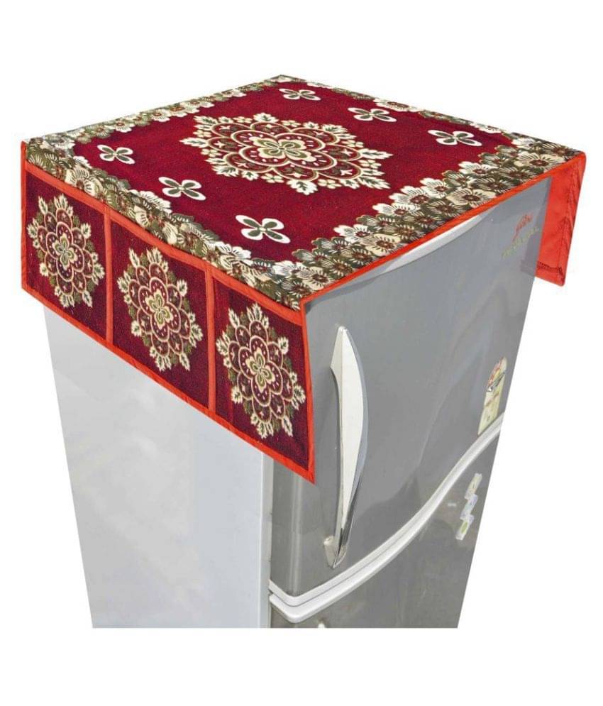 Luxuryhome Decor Single Polyester Multi Fridge Top Cover Luxuryhome Decor Single Polyester Multi Fridge Top Cover