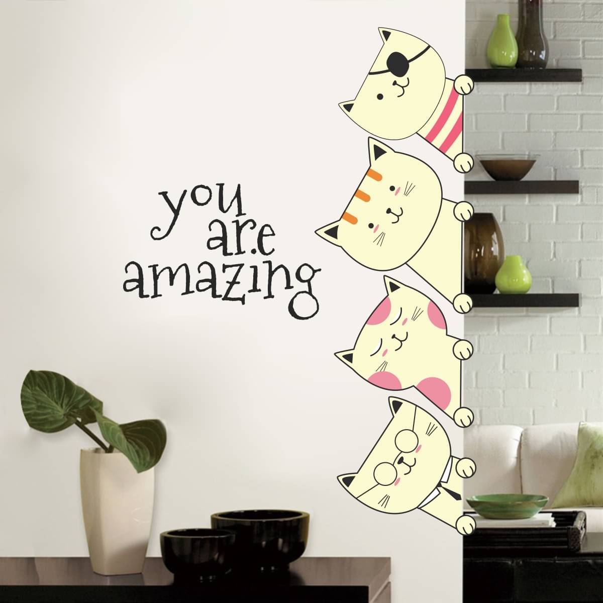     			Decor Villa CAT Sticker ( 53 x 58 cms )