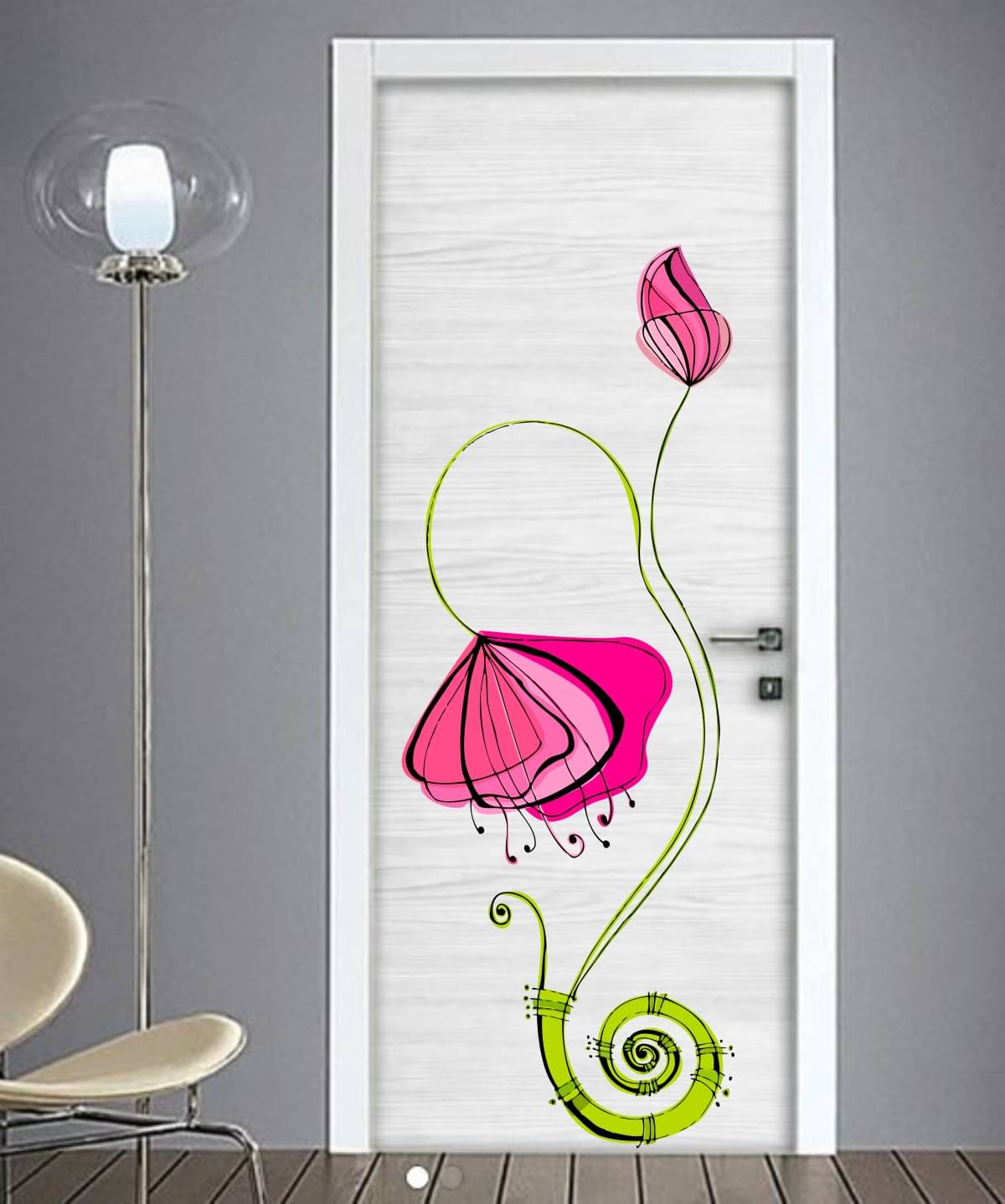     			Decor Villa FLOWER Sticker ( 48 x 58 cms )