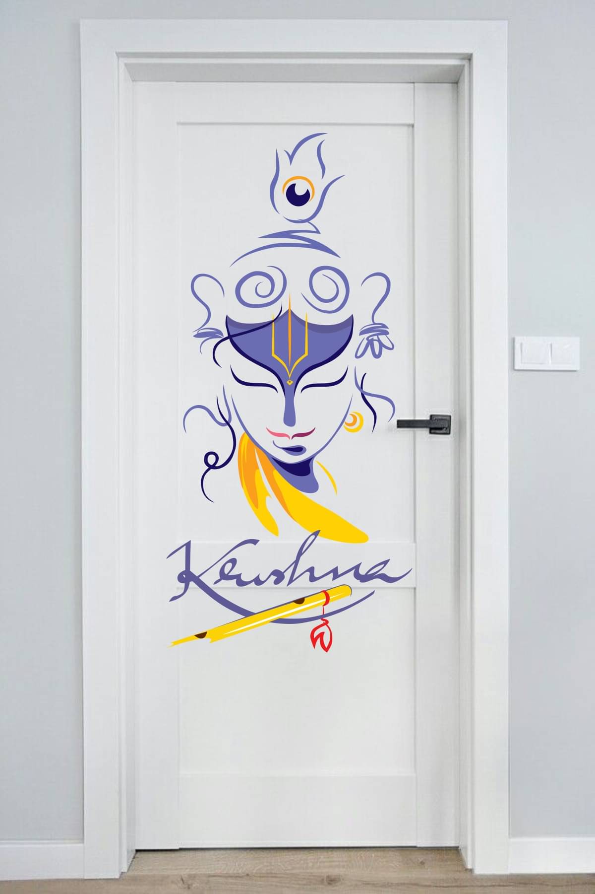     			Decor Villa KRISHNA Sticker ( 53 x 58 cms )