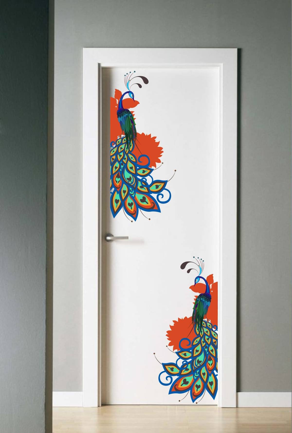     			Decor Villa PEACOCK Sticker ( 53 x 58 cms )