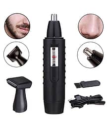 P 2in1 Men's Chargeable Waterproof Bread Mustache Hair Clipper Low Noise Shaver Ear Nose Trimmer ( With LED Light )